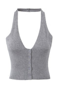 Halter Vest Three-piece Knitted Set