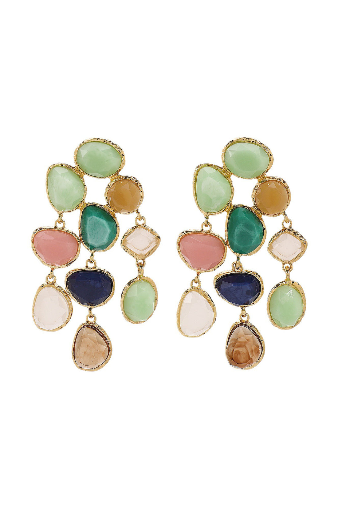Irregular Shape Stone Earrings
