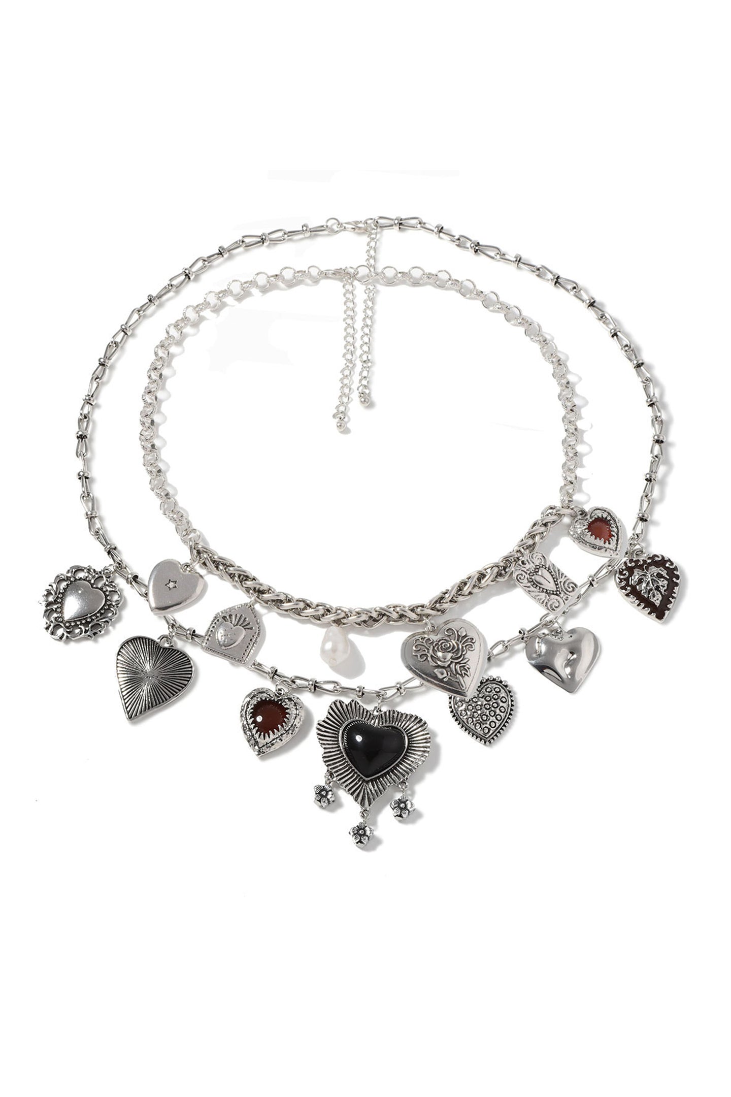Two-Pack Irregular Heart Necklace Set