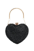 Heart Shaped Rhinestone Clutch Purse