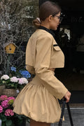 Madeline Cropped Jacket & Bubble Skirt Set