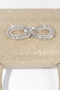 Metallic Shine Diamante Handle Bag