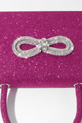 Metallic Shine Diamante Handle Bag