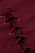 Candice Faux Leather Corset & Ruched Skirt Set