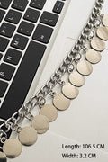 Metallic Disc Fringe Waist Chain