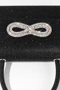 Metallic Shine Diamante Handle Bag