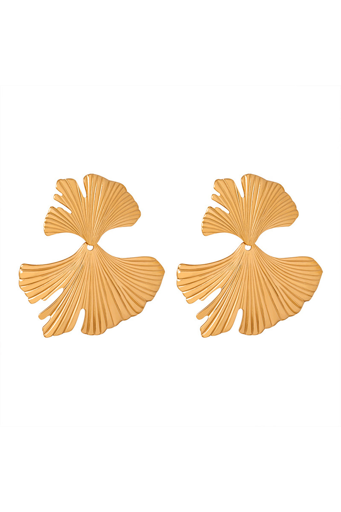 Ginkgo Leaf Drop Earrings
