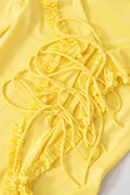 Donna V-neck Ruffle Detail Mini Dress