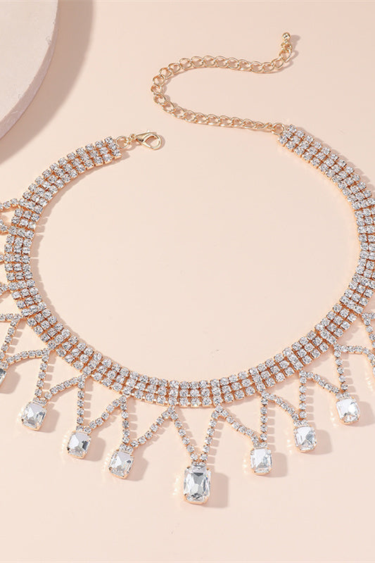 Rhinestone Tassel Necklaces