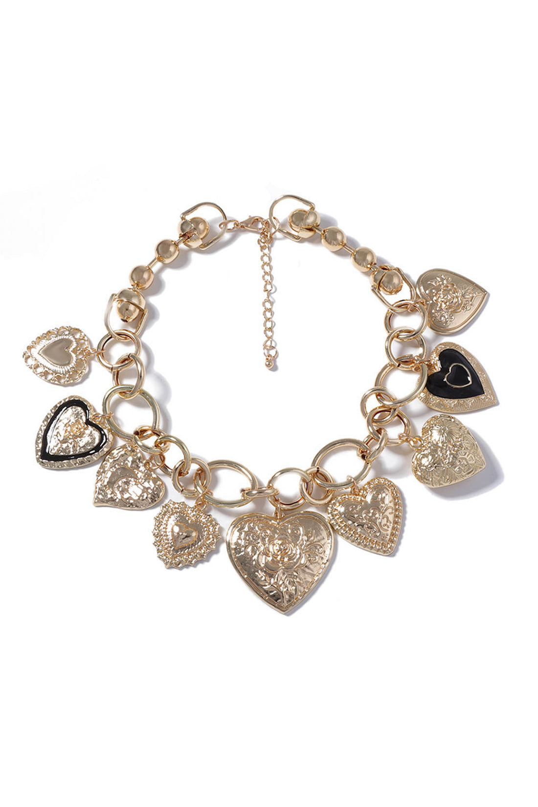 Metal Heart Charm Necklace