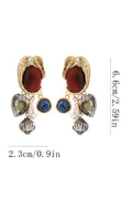 Elephant Gemstone Drop Earrings