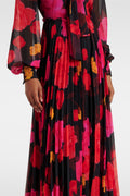 Adela Floral Printed Long Sleeve Maxi Dress