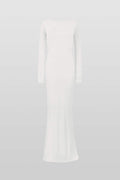 Quintina Plunging Back Long Sleeve Maxi Dress