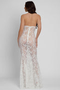 Frederica Halter Cutout Lace Maxi Dress