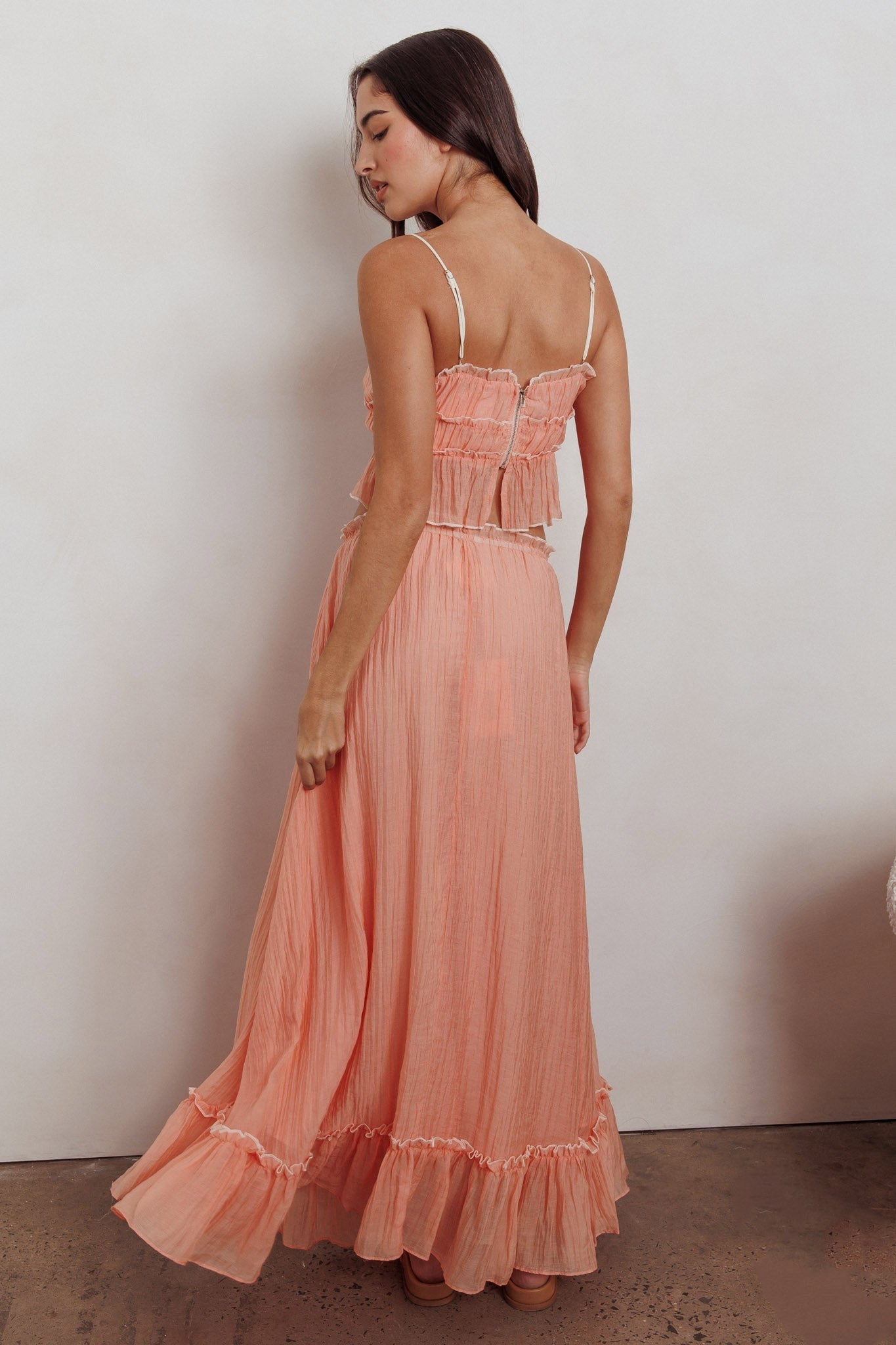 Cynthia Bow Detail Ruched Skirt Set