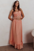 Cynthia Bow Detail Ruched Skirt Set