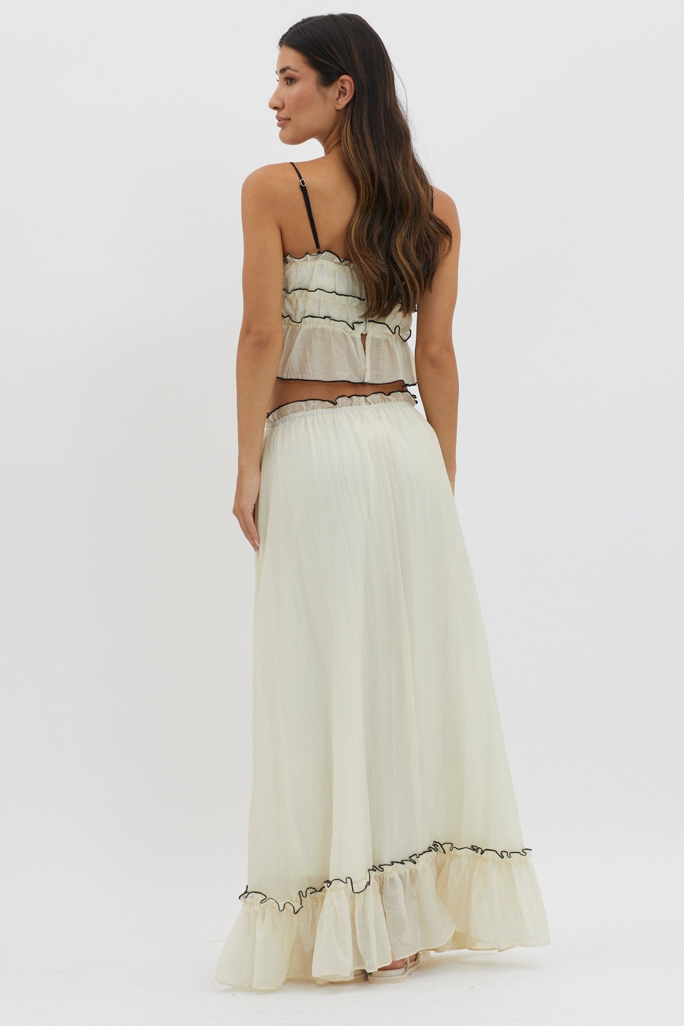 Cynthia Bow Detail Ruched Skirt Set