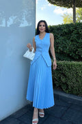 Salome Vest Pleated Skirt Set