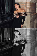 Hulda Leopard Print Off Shoulder Maxi Dress