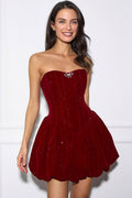 Marguerite Velvet Corset Mini Dress