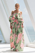 Charlotte Rose Print Strapless Top & Maxi Skirt Set