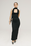 Sophia Halter Neck Backless Maxi Dress