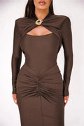 Catherine Hollow Out Ruched Maxi Dress