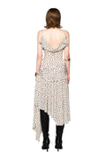 Marina Polka Dot Asymmetric Hem Mini Dress