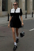 Chloe Doll Collar Puff Sleeve Mini Dress