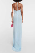 Alexia Halterneck Floral-applique Maxi Dress