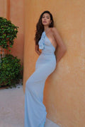 Alexia Halterneck Floral-applique Maxi Dress
