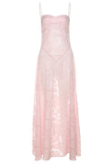Alison Jacquard A-line Maxi Slip Dress