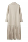 Anne Tassel Lapel Fleece Overcoat