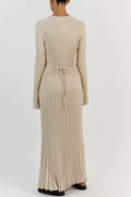 Antonia Rib Flare Maxi Knit Dress