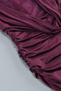 Evelyn Plunging Cowl Lace Bodice Maxi Dress