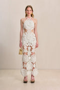 Camille Halterneck Cut-out Knit Maxi Dress