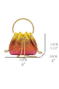 Carlin Diamente Loop Handle Bucket Bag