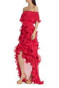 Caroline Off-shoulder Ruffle Maxi Dress