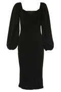 Lorraine Off Shoulder Puff Sleeves Midi Dress