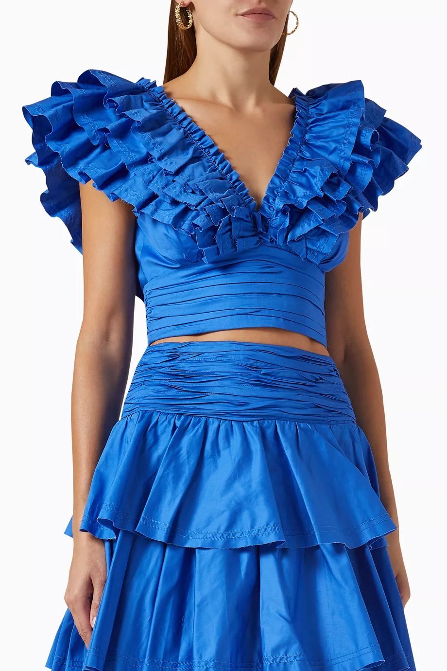Cornelia Ruffle V-neck Tiered Set
