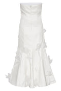 Lydia Floral Applique Strapless Midi Dress