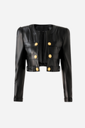 Nelly Pu Jacket & Mini Skirt Set