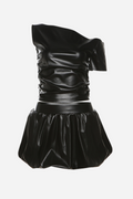 One Shoulder Bubble Skirt Set