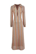 Dawn V-neck Collared Crochet Maxi Dress