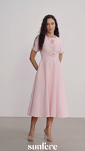 Zoe Bowknot Crystal-embellished Midi Dress