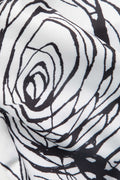 Agatha Print Strapless Midi Dress
