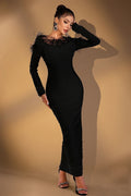 Beverly Off Shoulder Embellished Maxi Dress