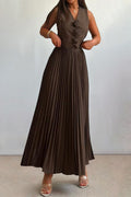 Madeline Rosette Pleated Skirt Set