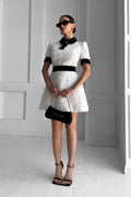 Belinda Rose Embellished Short Sleeve Mini Dress