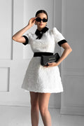 Belinda Rose Embellished Short Sleeve Mini Dress